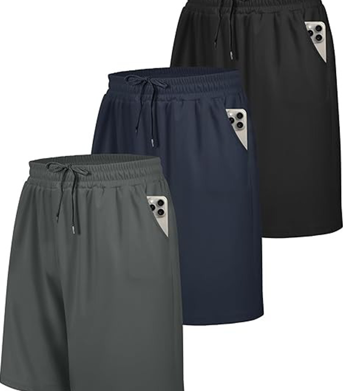 Gym Shorts Men with Pockets UK Sports Breathable for Running Training