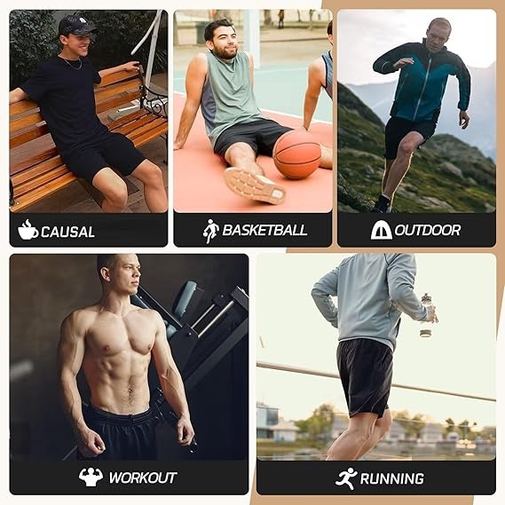 Gym Shorts Men with Pockets UK Sports Breathable for Running Training - Image 2